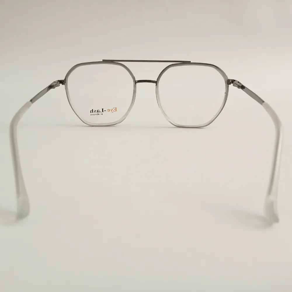 Men Women Aviator Geometric Metal Acetate Translusentgrey Medium Eyeglasses Efagmpum2 05 by Eye9 Optics