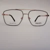 Men Women Aviator Geometric Metal Blackgold Large Eyeglasses Efagmul1 001 by Eye9 Optics
