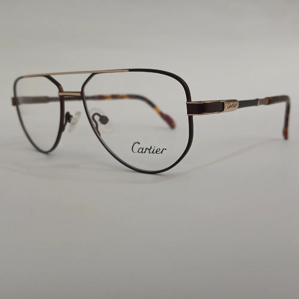 Men Women Aviator Geometric Metal Blackgoldleopard Medium Eyeglasses Efagmum2 02 by Eye9 Optics