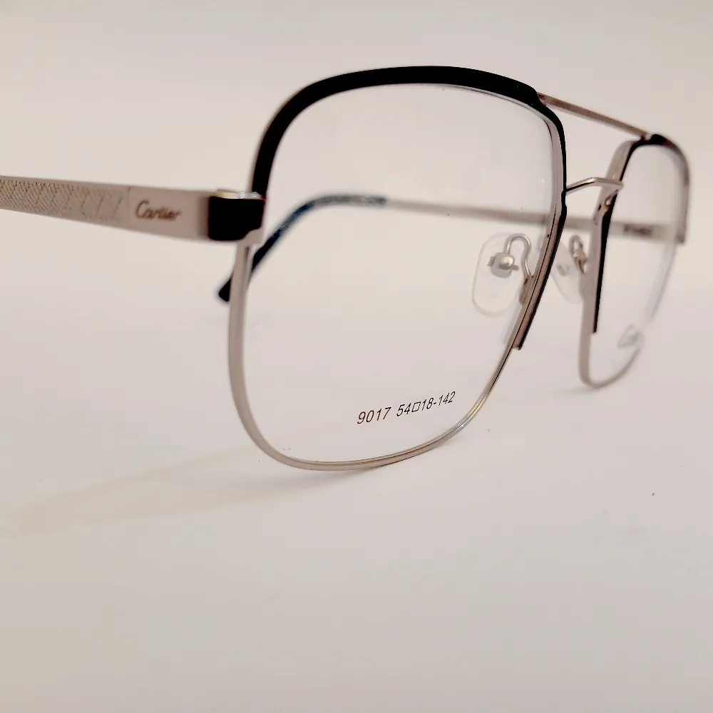 Men Women Aviator Geometric Metal Blacksilver Large Eyeglasses Efagmul2 03 by Eye9 Optics
