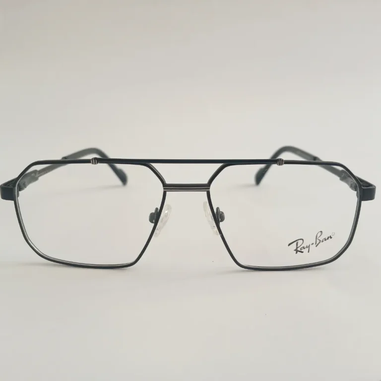 Men Women Aviator Geometric Metal Blacksilver Medium Eyeglasses Efagmum1 01 by Eye9 Optics