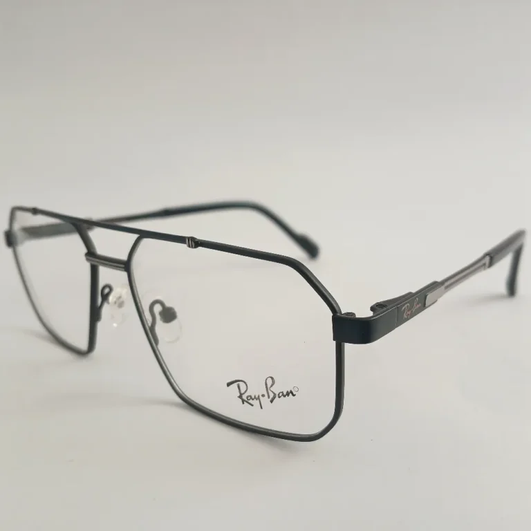 Men Women Aviator Geometric Metal Blacksilver Medium Eyeglasses Efagmum1 01 by Eye9 Optics