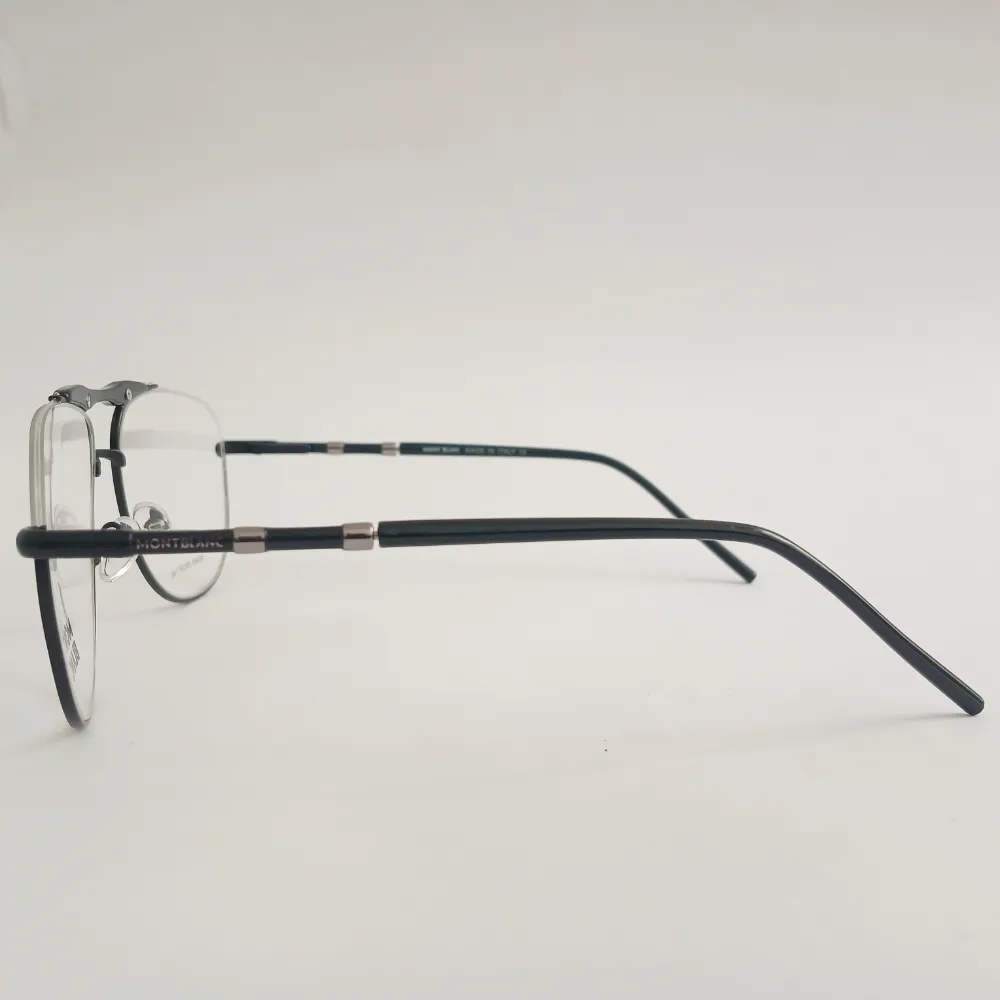 Men Women Aviator Metal Halfrim Black Large Eyeglasses Ehaomul1 04 by Eye9 Optics