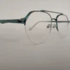Men Women Aviator Metal Halfrim Cyanblue Large Eyeglasses Ehaomul2 03 by Eye9 Optics