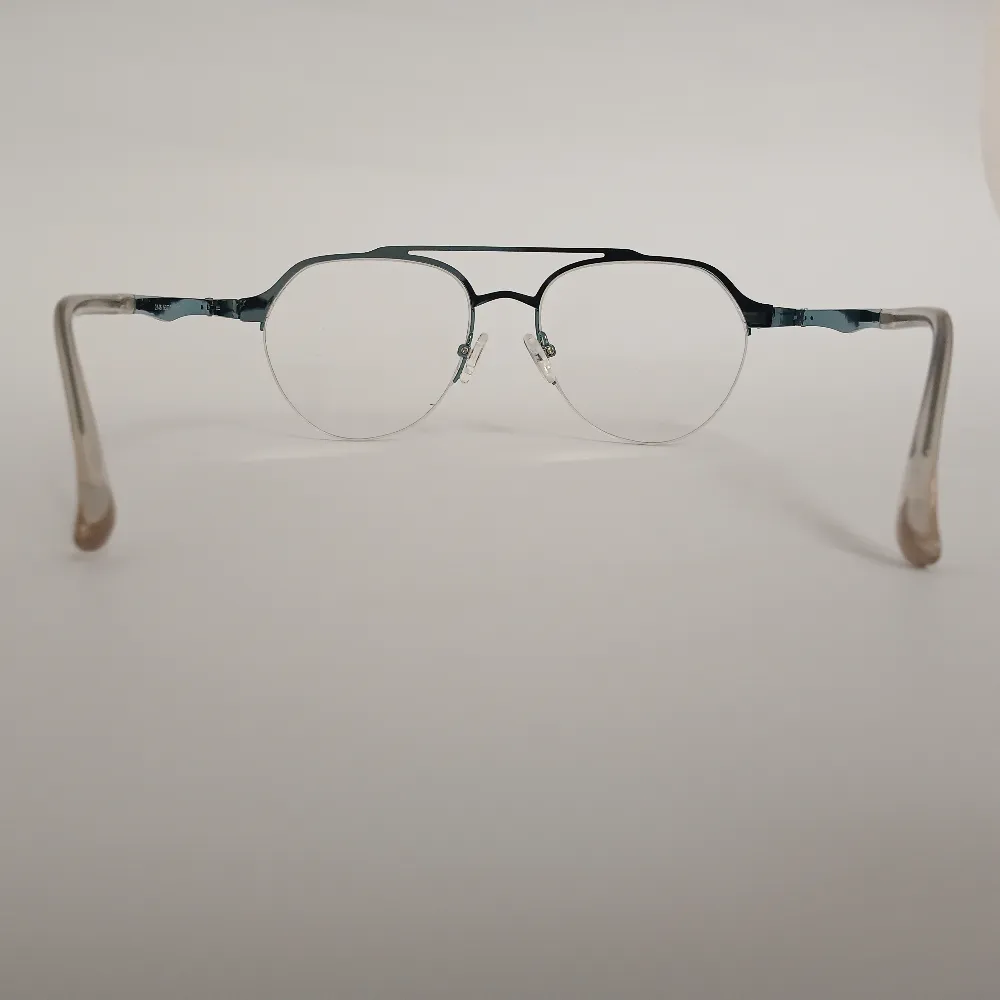 Men Women Aviator Metal Halfrim Cyanblue Large Eyeglasses Ehaomul2 05 by Eye9 Optics