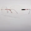 Men Women Aviator Metal Rimless Rosegold Large Eyeglasses Eraomul1 02 by Eye9 Optics