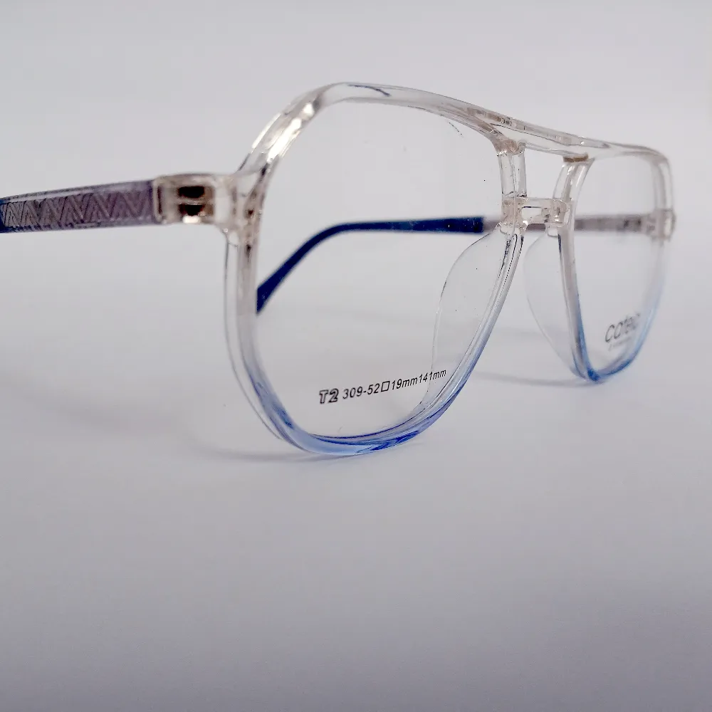Men Women Aviator Oval Acetate Transparentblue Medium Eyeglasses Efaopum3 03 by Eye9 Optics