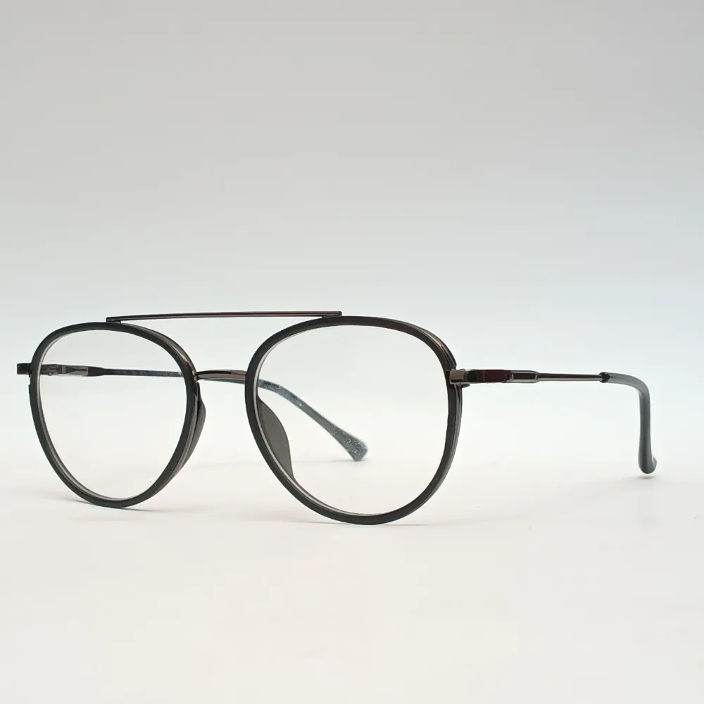 Men Women Aviator Oval Metal Acetate Black Medium Eyeglasses Efaompum1 02 by Eye9 Optics