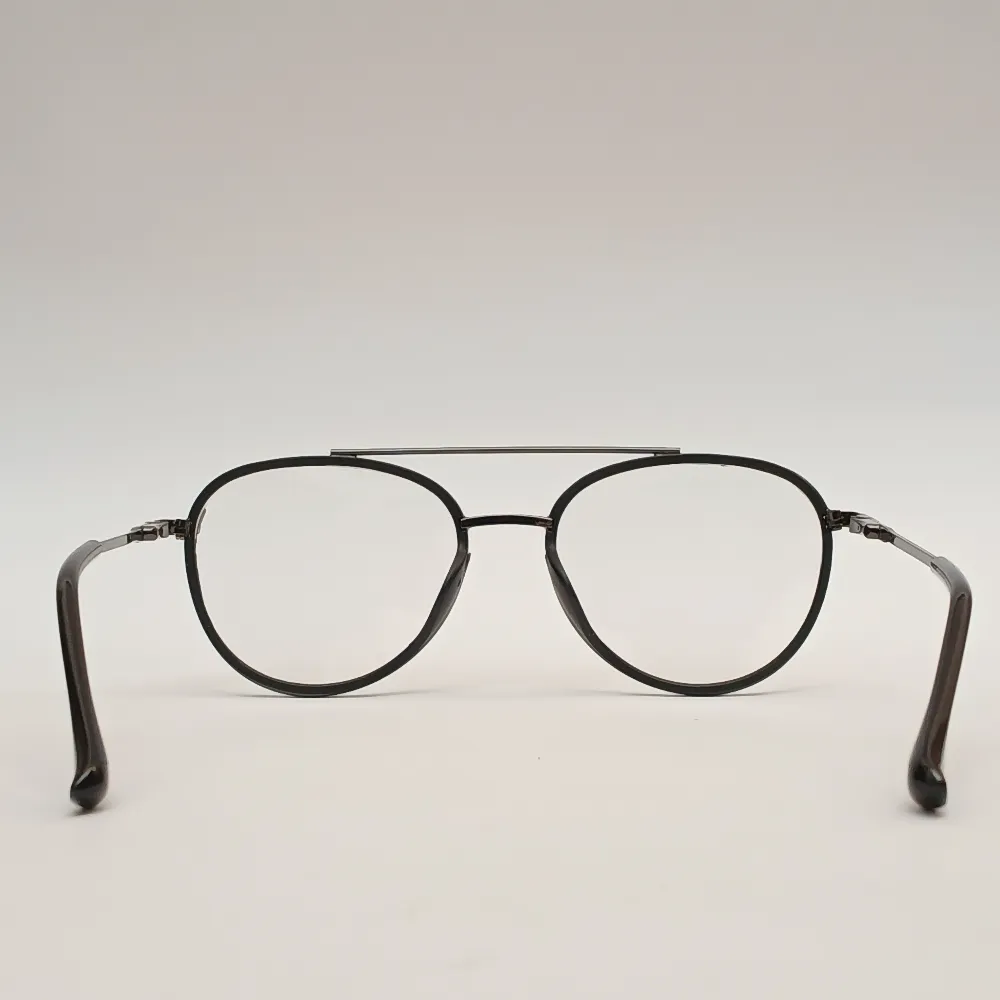 Men Women Aviator Oval Metal Acetate Black Medium Eyeglasses Efaompum1 10 by Eye9 Optics