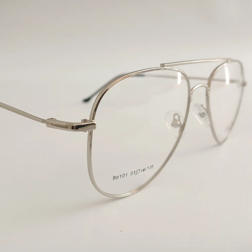 Men Women Aviator Oval Metal Silver Medium Eyeglasses Efaomum2 03 by Eye9 Optics
