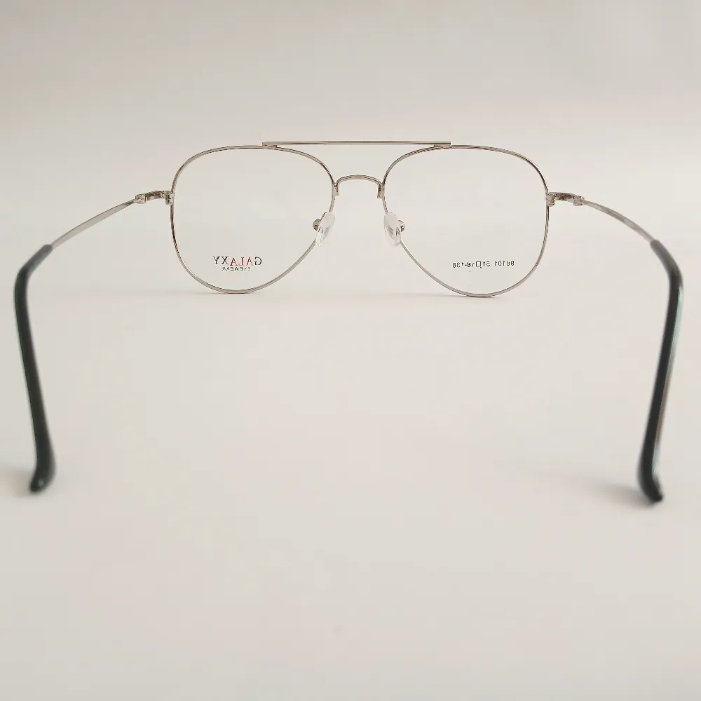Men Women Aviator Oval Metal Silver Medium Eyeglasses Efaomum2 05 by Eye9 Optics