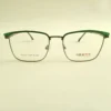 Men Women Browline Rectangle Metal Acetate Greengrey Large Eyeglasses Efbsmpul1 06 by Eye9 Optics