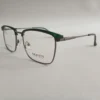 Men Women Browline Rectangle Metal Acetate Greengrey Large Eyeglasses Efbsmpul1 07 by Eye9 Optics
