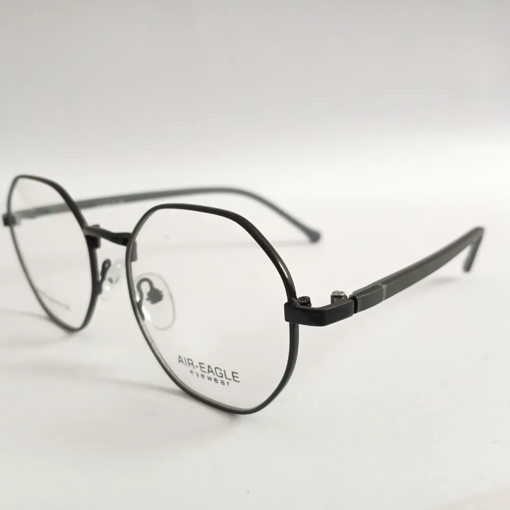 Men Women Geometric Metal Black Small Eyeglasses Efgmus1 02 by Eye9 Optics