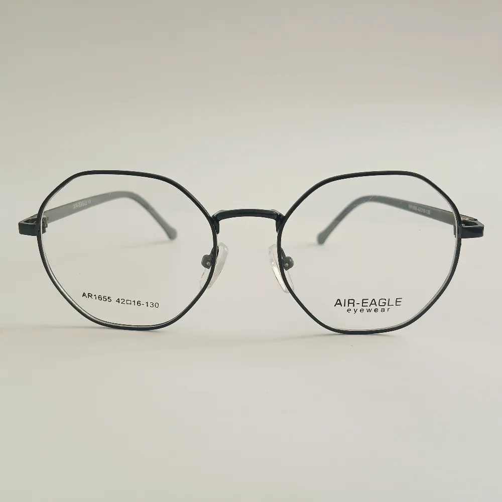 Men Women Geometric Metal Black Small Eyeglasses Efgmus1 06 by Eye9 Optics