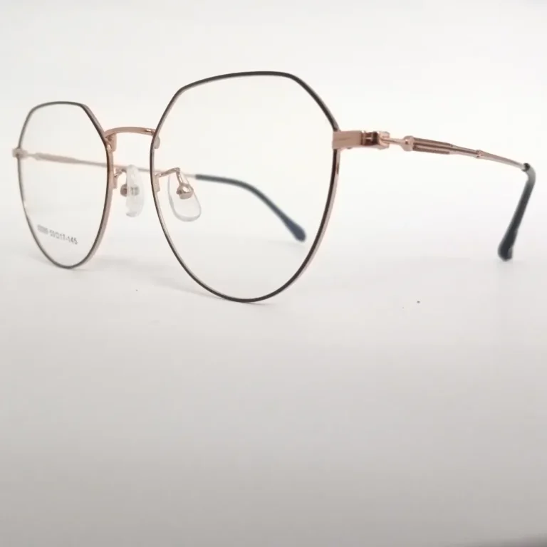 Men Women Geometric Metal Blackcoppergold Large Eyeglasses Efgmul1 01 by Eye9 Optics