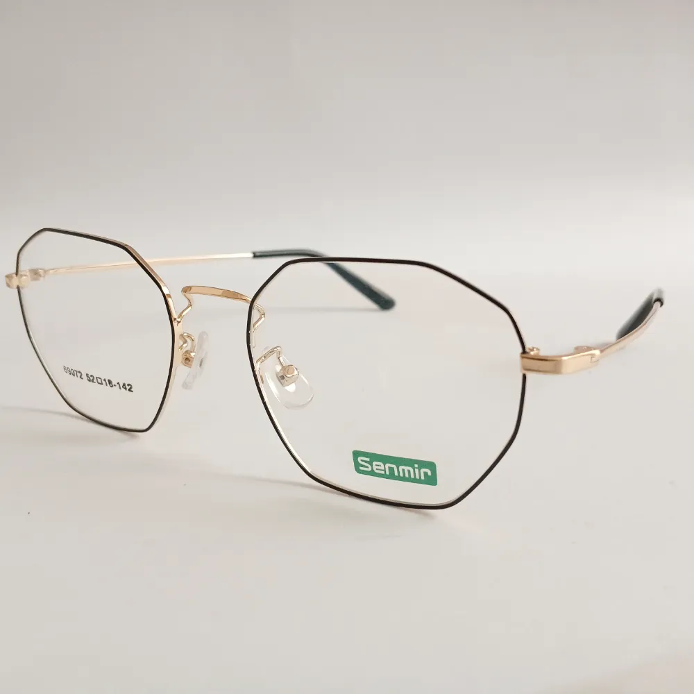 Men Women Geometric Metal Blackgold Medium Eyeglasses Efgmum3 02 by Eye9 Optics
