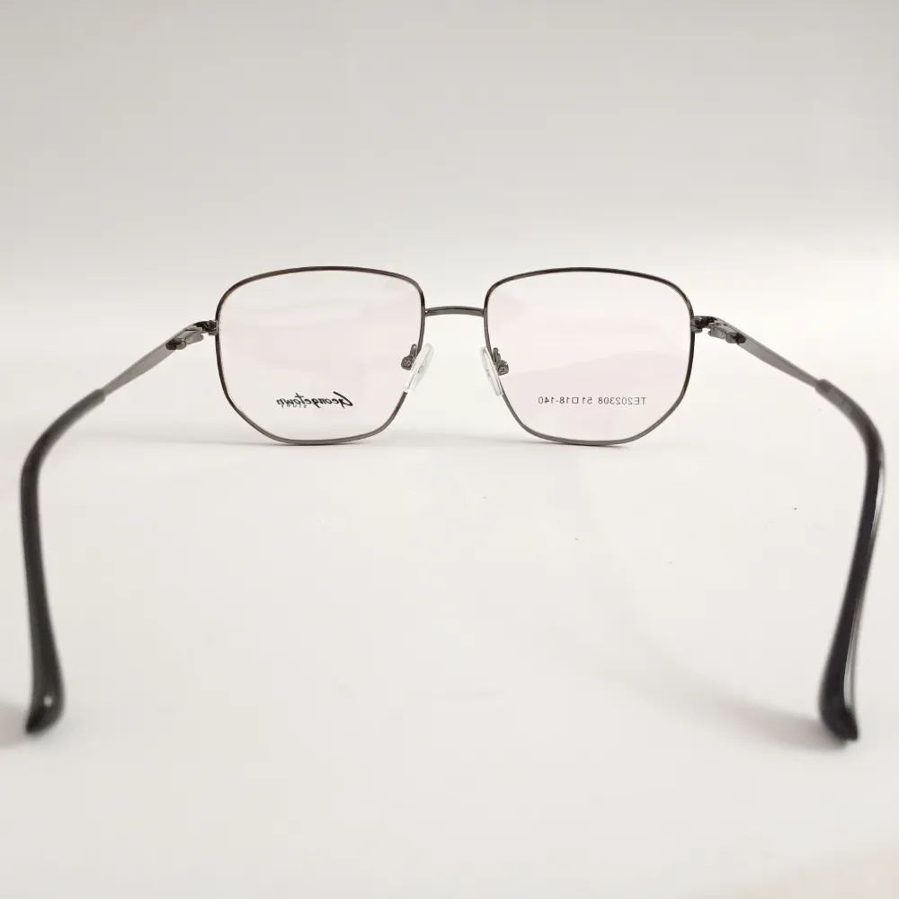 Men Women Geometric Metal Grey Medium Eyeglasses Efgmum5 05 by Eye9 Optics