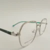Men Women Geometric Metal Silvercyanblack Small Eyeglasses Efgmus2 03 by Eye9 Optics