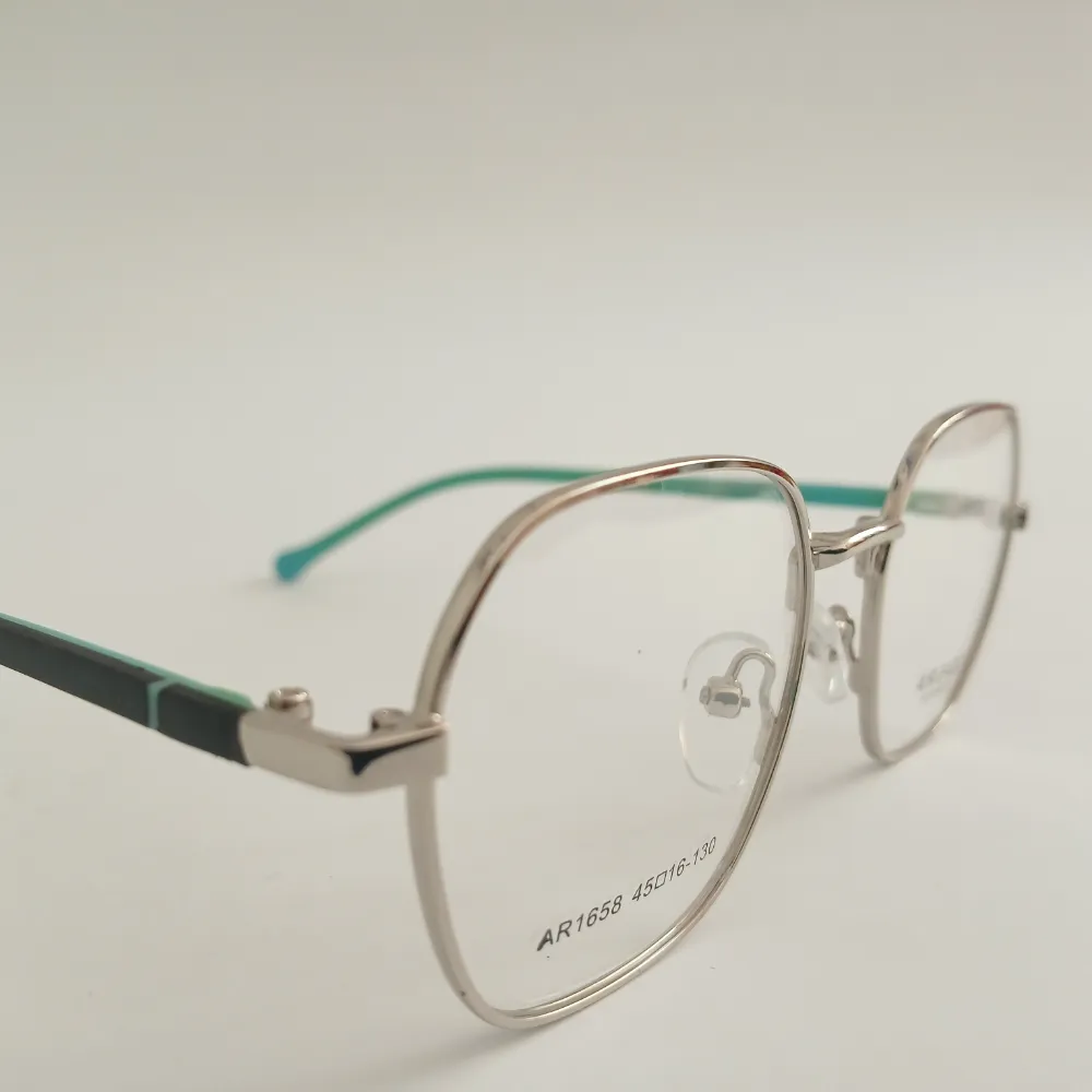 Men Women Geometric Metal Silvercyanblack Small Eyeglasses Efgmus2 03 by Eye9 Optics