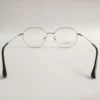 Men Women Geometric Oval Metal Blacksilver Large Eyeglasses Efgomul1 05 by Eye9 Optics