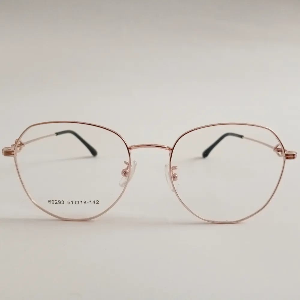 Men Women Geometric Oval Metal Rosegold Medium Eyeglasses Efgomum1 01 by Eye9 Optics