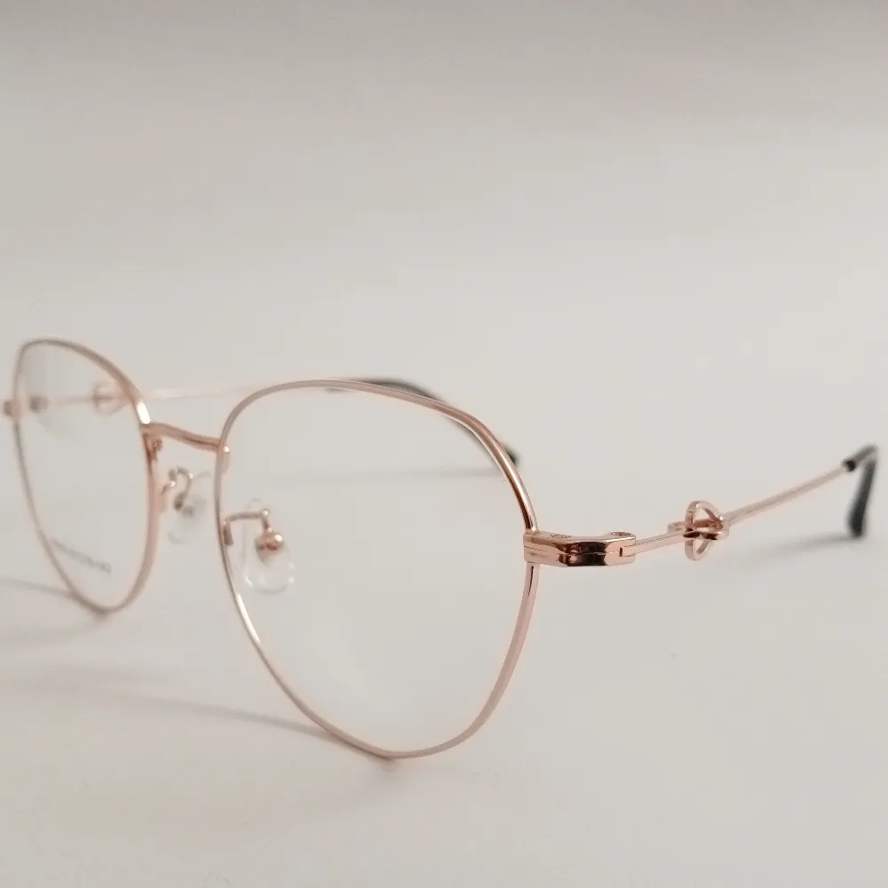 Men Women Geometric Oval Metal Rosegold Medium Eyeglasses Efgomum1 03 by Eye9 Optics