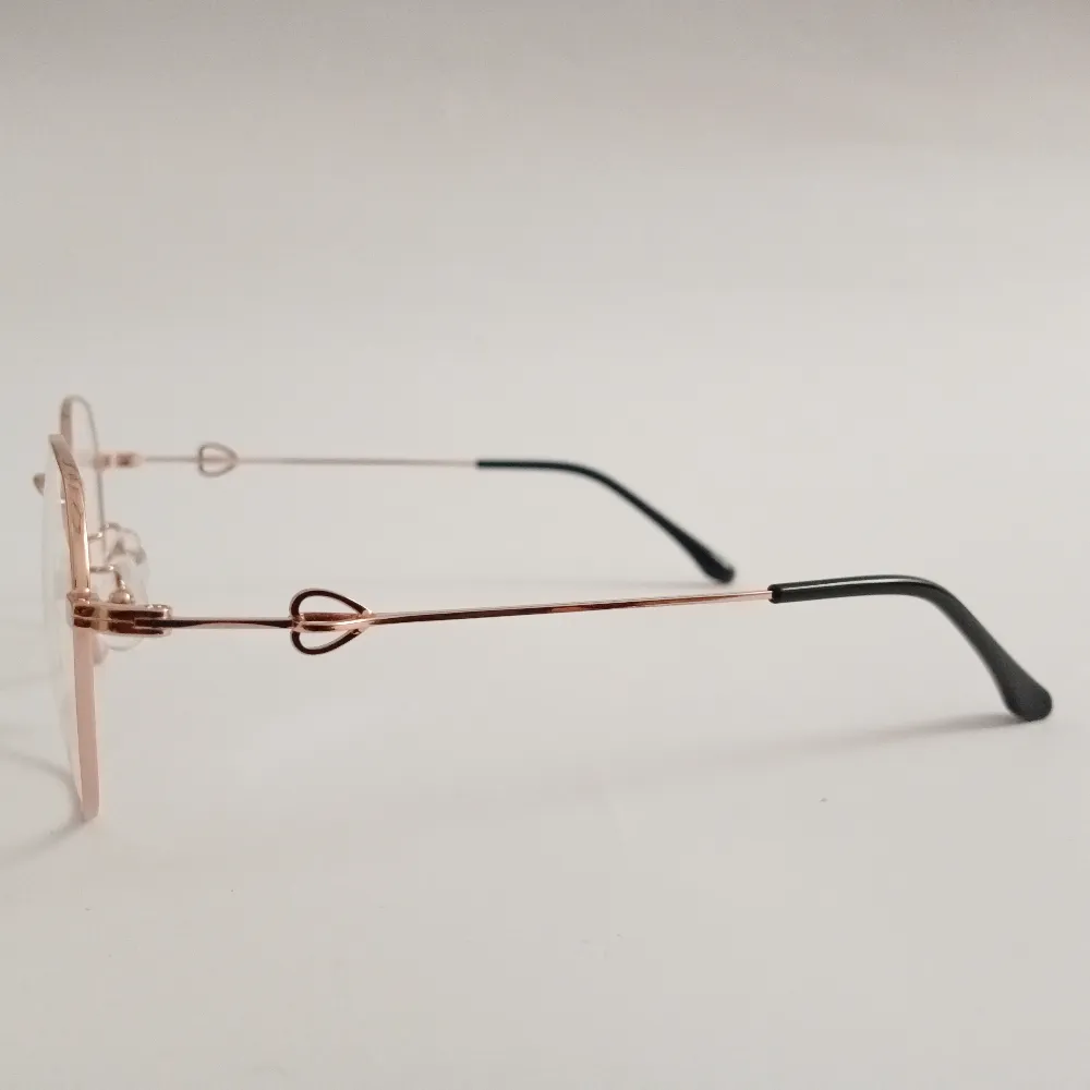 Men Women Geometric Oval Metal Rosegold Medium Eyeglasses Efgomum1 04 by Eye9 Optics