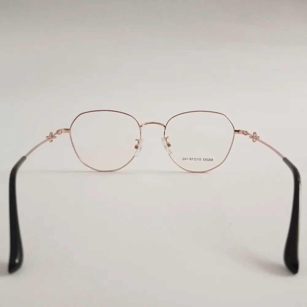 Men Women Geometric Oval Metal Rosegold Medium Eyeglasses Efgomum1 05 by Eye9 Optics