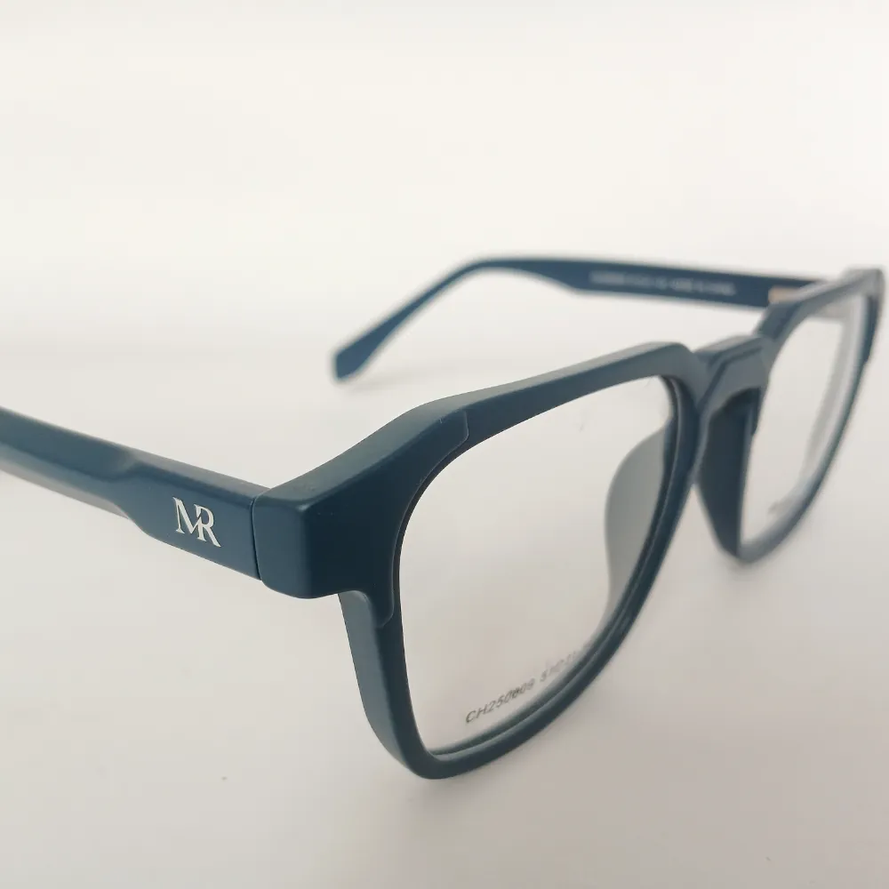 Men Women Geometric Square Acetate Matteblue Medium Eyeglasses Efgspum2 003 by Eye9 Optics