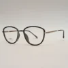 Men Women Oval Metal Acetate Blacksilver Large Eyeglasses Efompul1 02 by Eye9 Optics