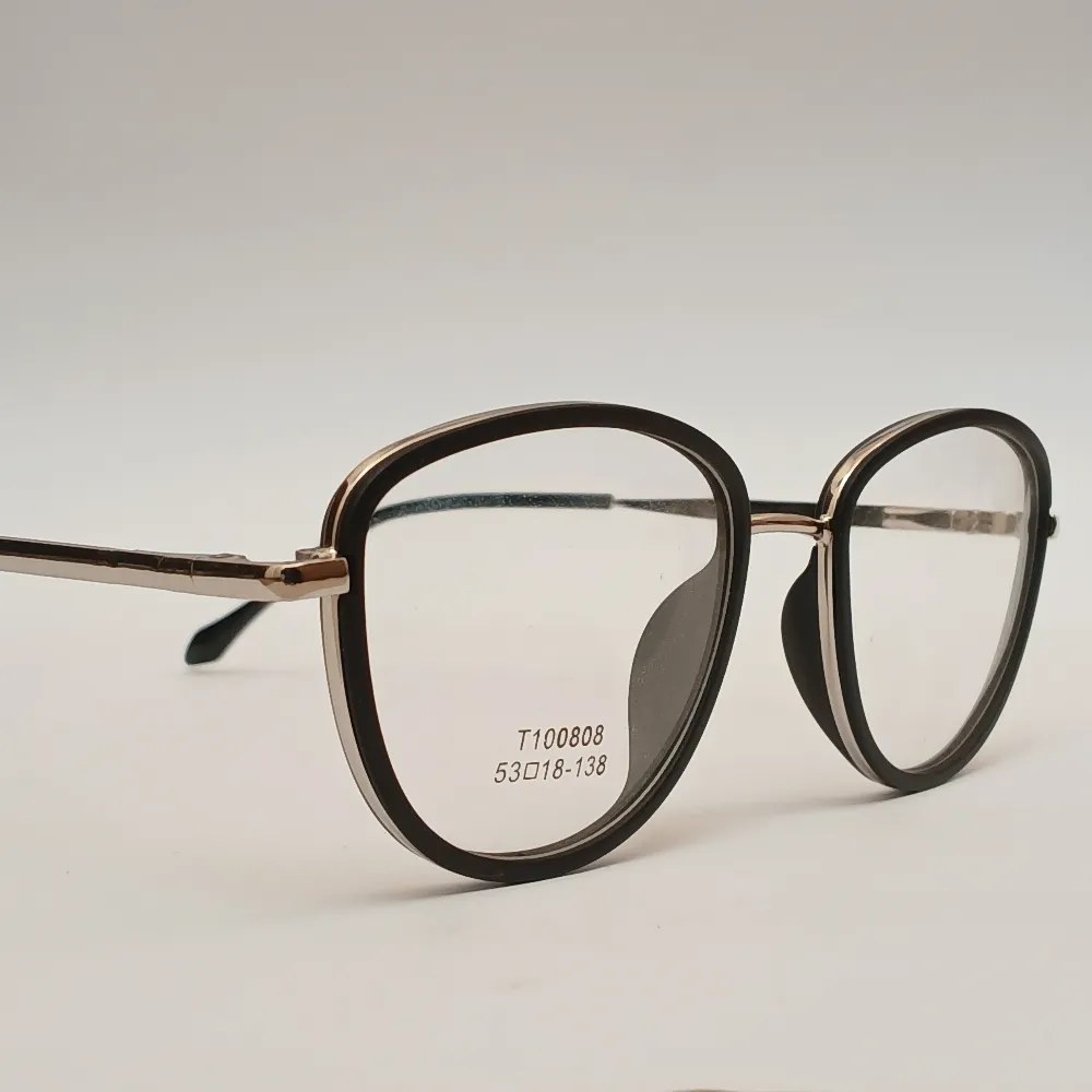Men Women Oval Metal Acetate Blacksilver Large Eyeglasses Efompul1 03 by Eye9 Optics