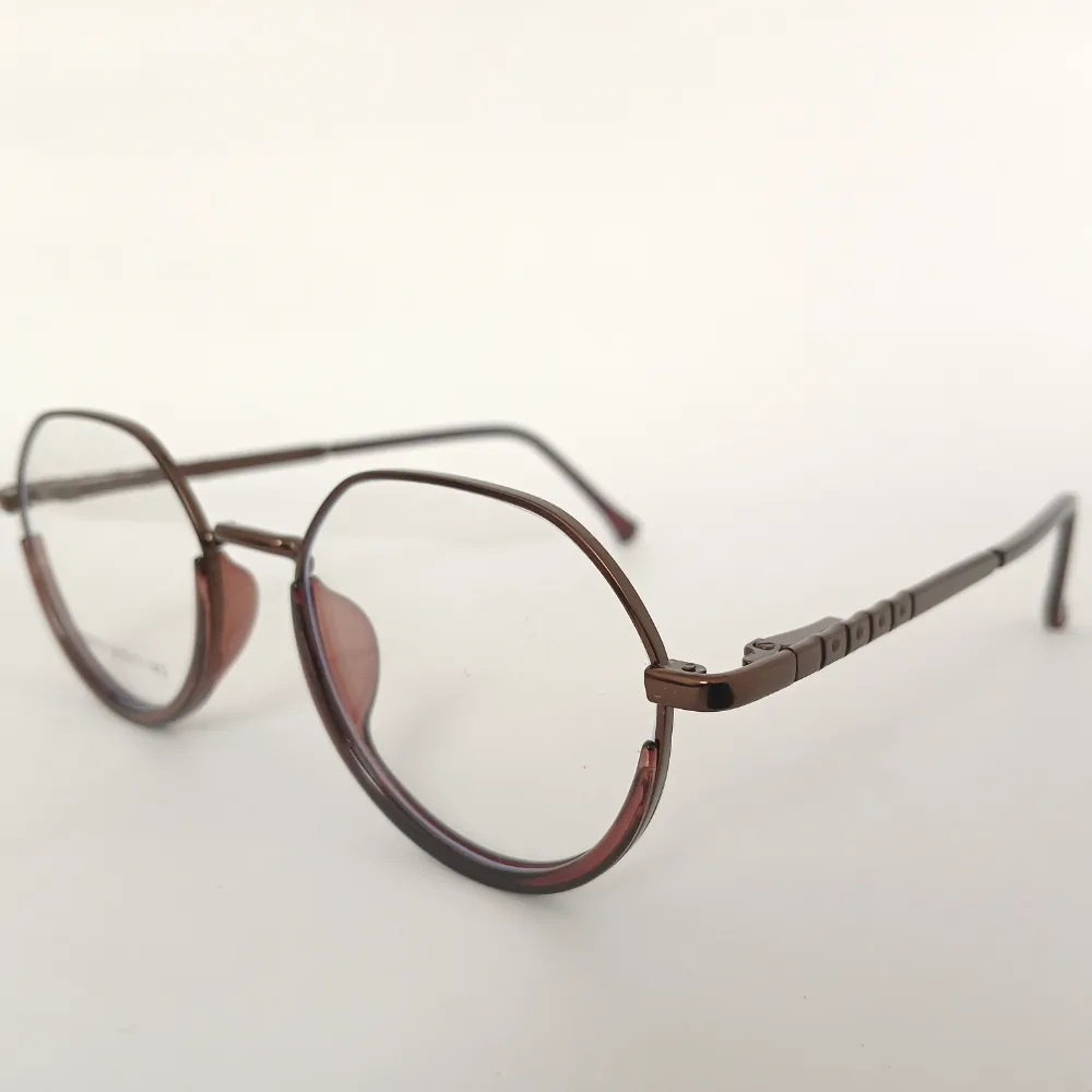 Men Women Oval Metal Acetate Bronzebrown Medium Eyeglasses Efompum2 002 by Eye9 Optics