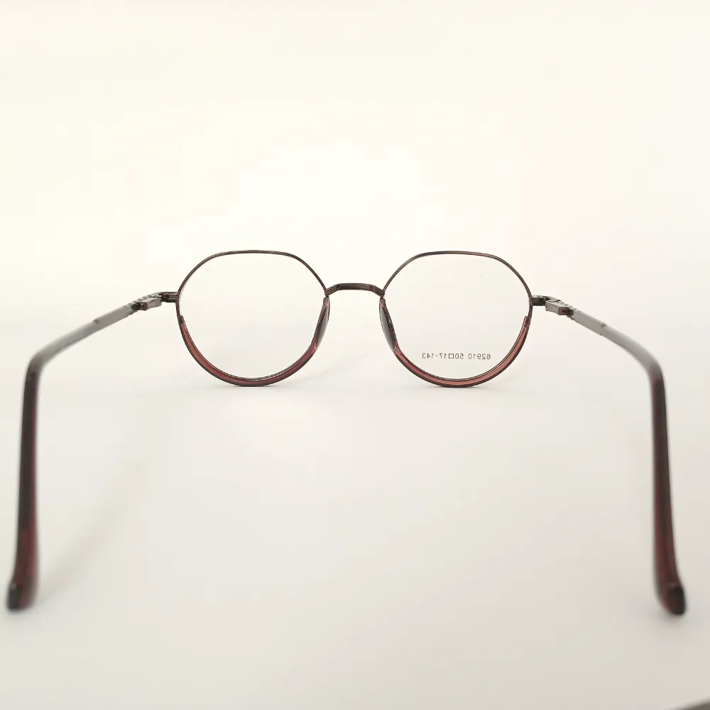 Men Women Oval Metal Acetate Bronzebrown Medium Eyeglasses Efompum2 005 by Eye9 Optics