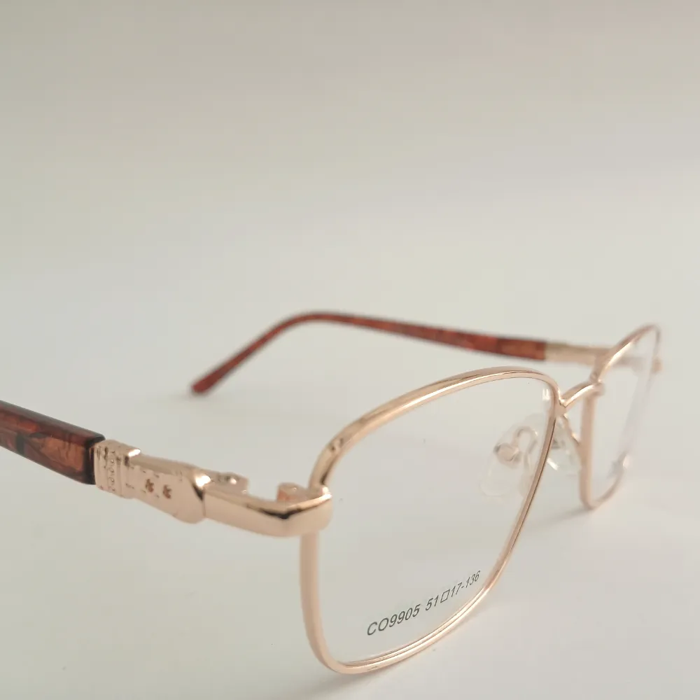 Men Women Oval Metal Goldbrown Medium Eyeglasses Efomum6 03 by Eye9 Optics