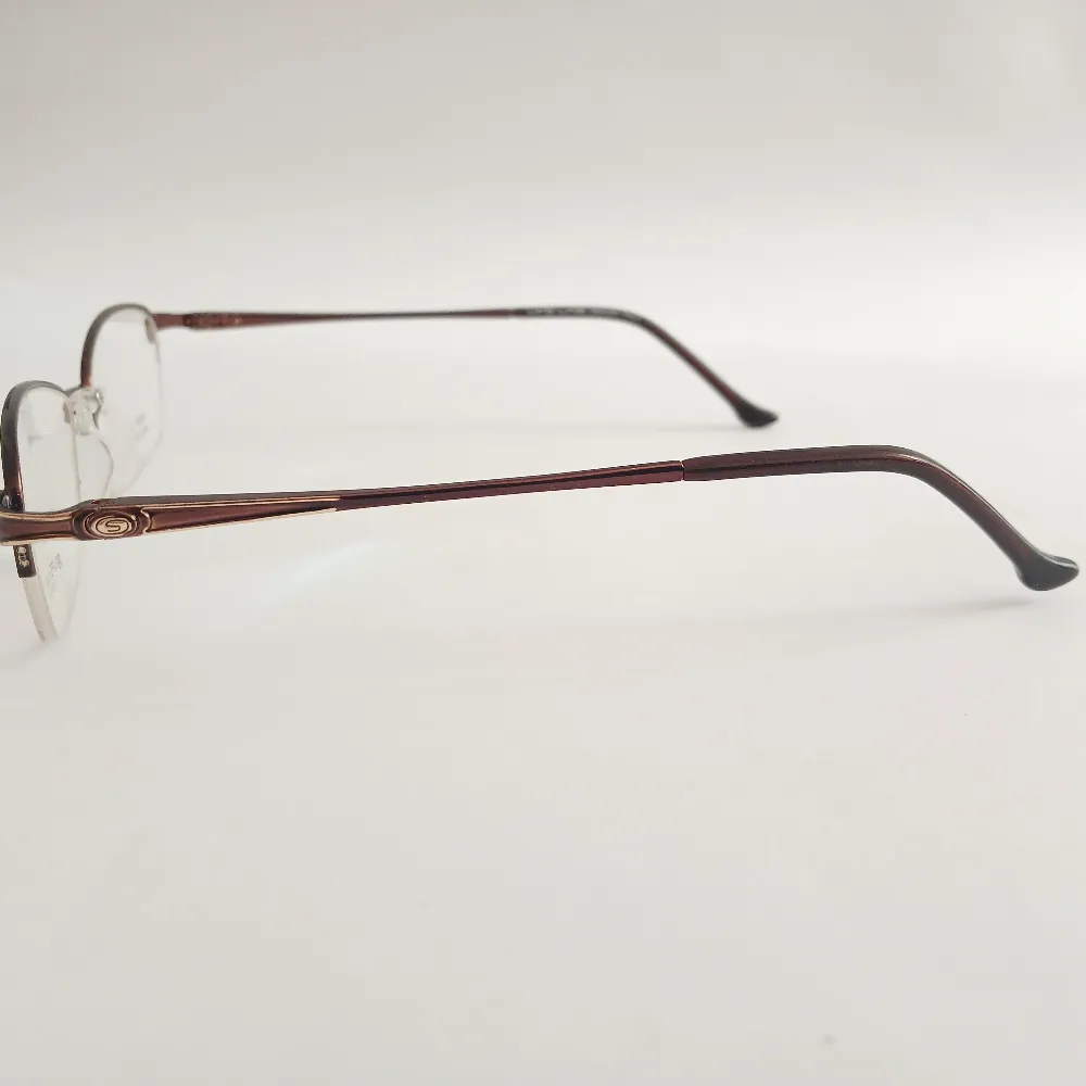 Men Women Oval Metal Halfrim Bronzegold Small Eyeglasses Ehomus1 04 by Eye9 Optics