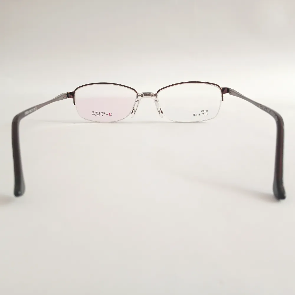 Men Women Oval Metal Halfrim Bronzegold Small Eyeglasses Ehomus1 05 by Eye9 Optics