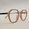Men Women Oval Metal Transparentbrown Medium Eyeglasses Efopum1 03 by Eye9 Optics