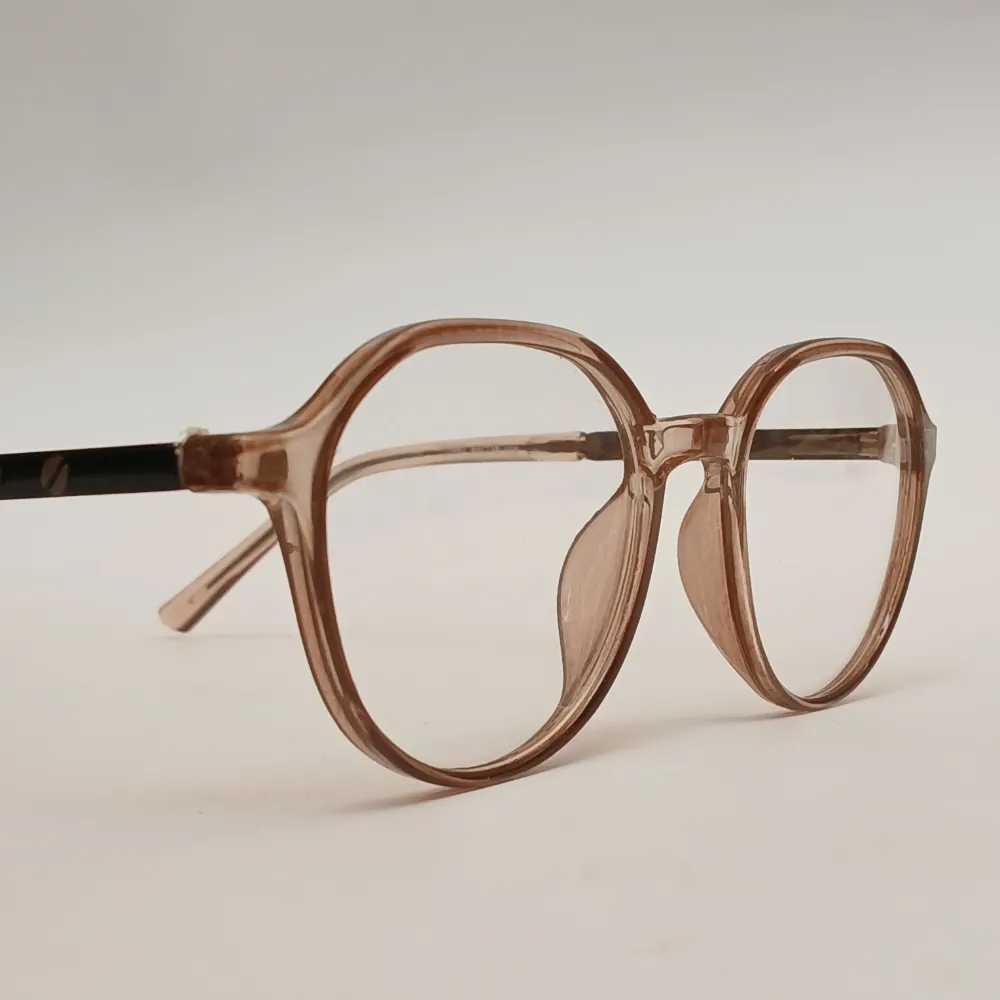 Men Women Oval Metal Transparentbrown Medium Eyeglasses Efopum1 03 by Eye9 Optics
