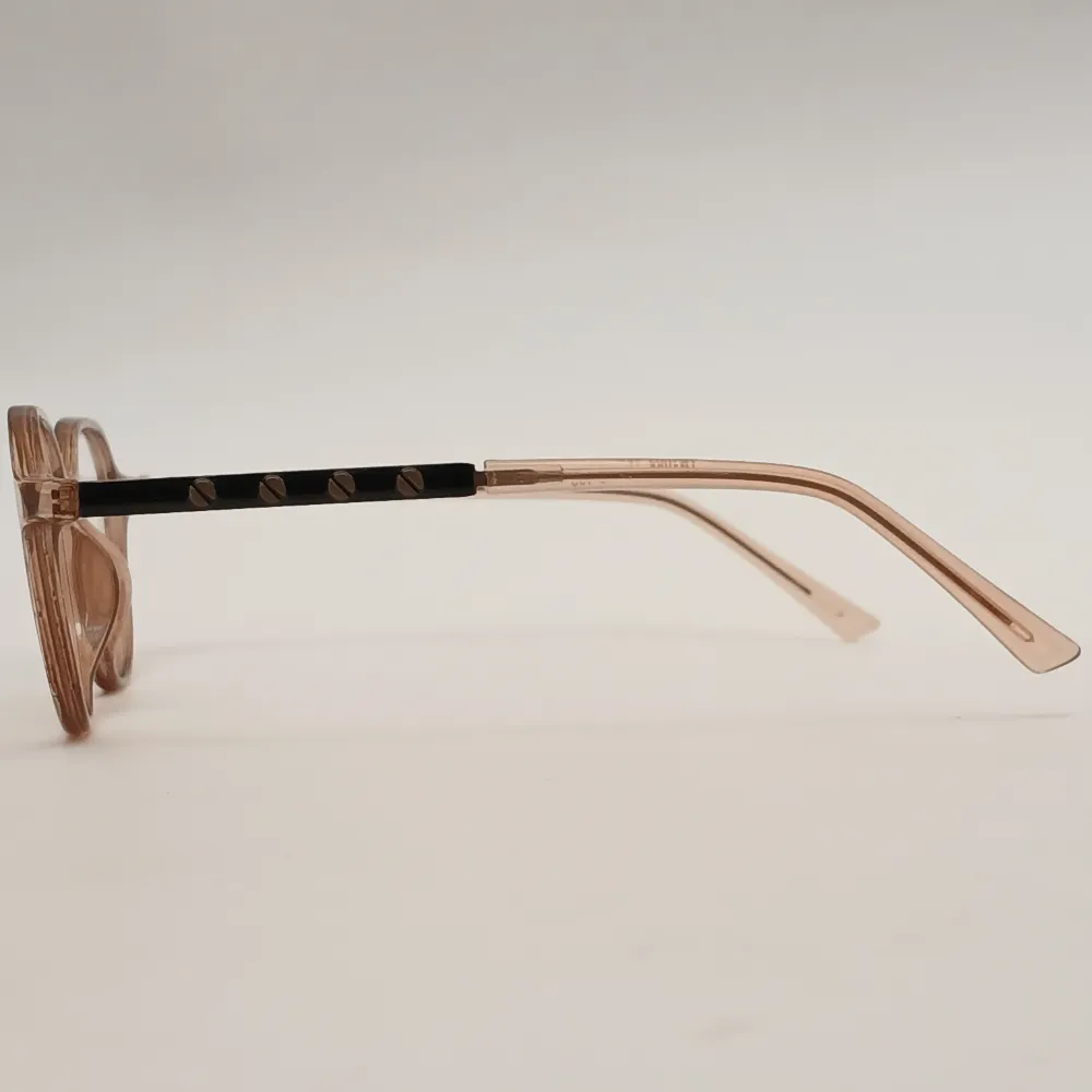 Men Women Oval Metal Transparentbrown Medium Eyeglasses Efopum1 04 by Eye9 Optics