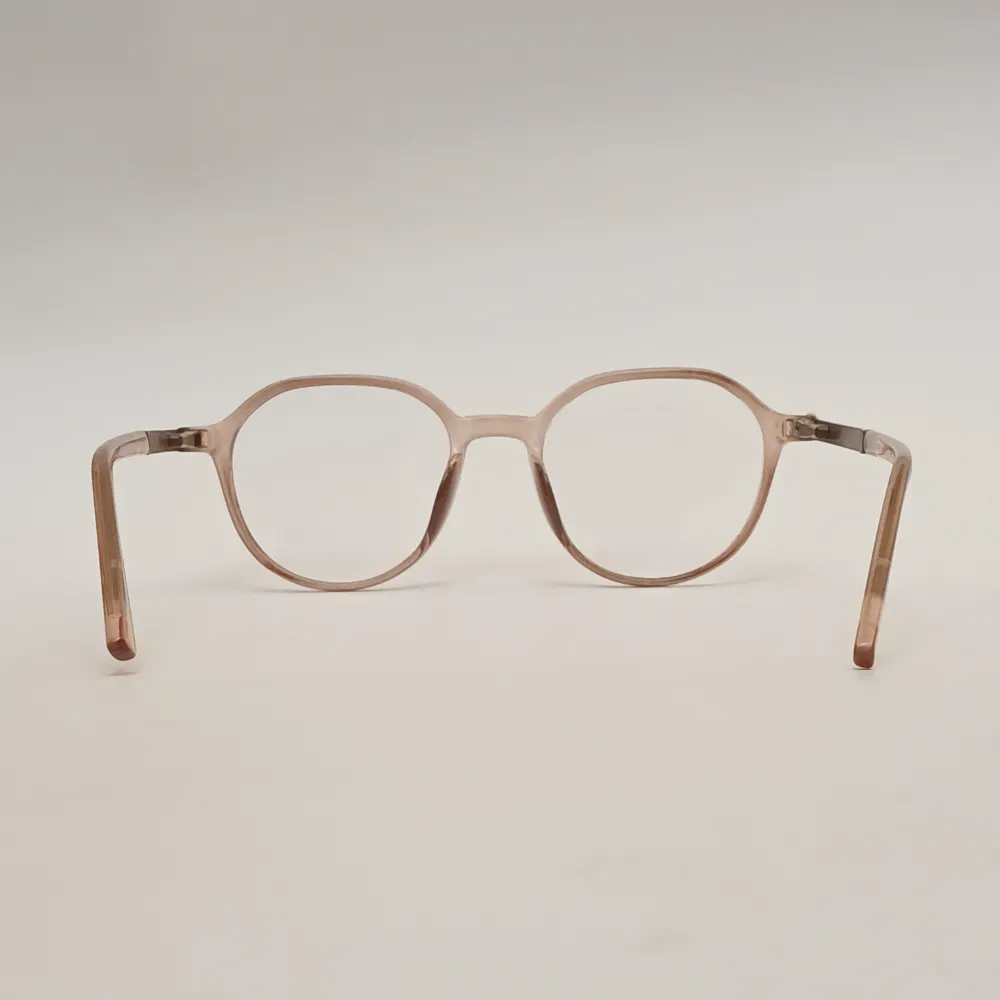 Men Women Oval Metal Transparentbrown Medium Eyeglasses Efopum1 05 by Eye9 Optics