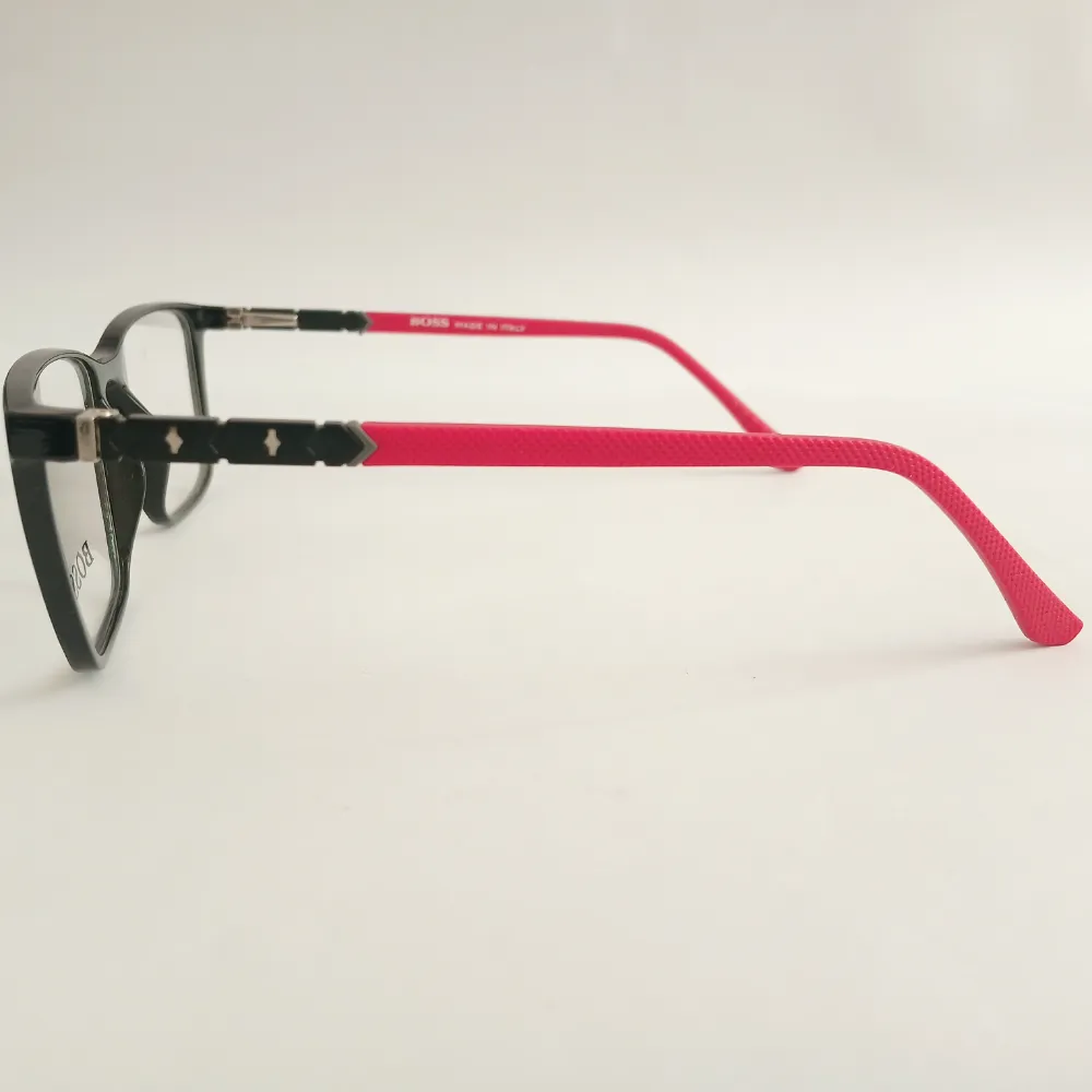 Men Women Rectangle Acetate Blackred Large Eyeglasses Efspul1 04 by Eye9 Optics