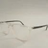 Men Women Rectangle Acetate Metal Transparentblack Medium Eyeglasses Efspmum2 02 by Eye9 Optics