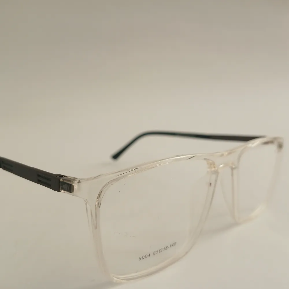 Men Women Rectangle Acetate Metal Transparentblack Medium Eyeglasses Efspmum2 03 by Eye9 Optics