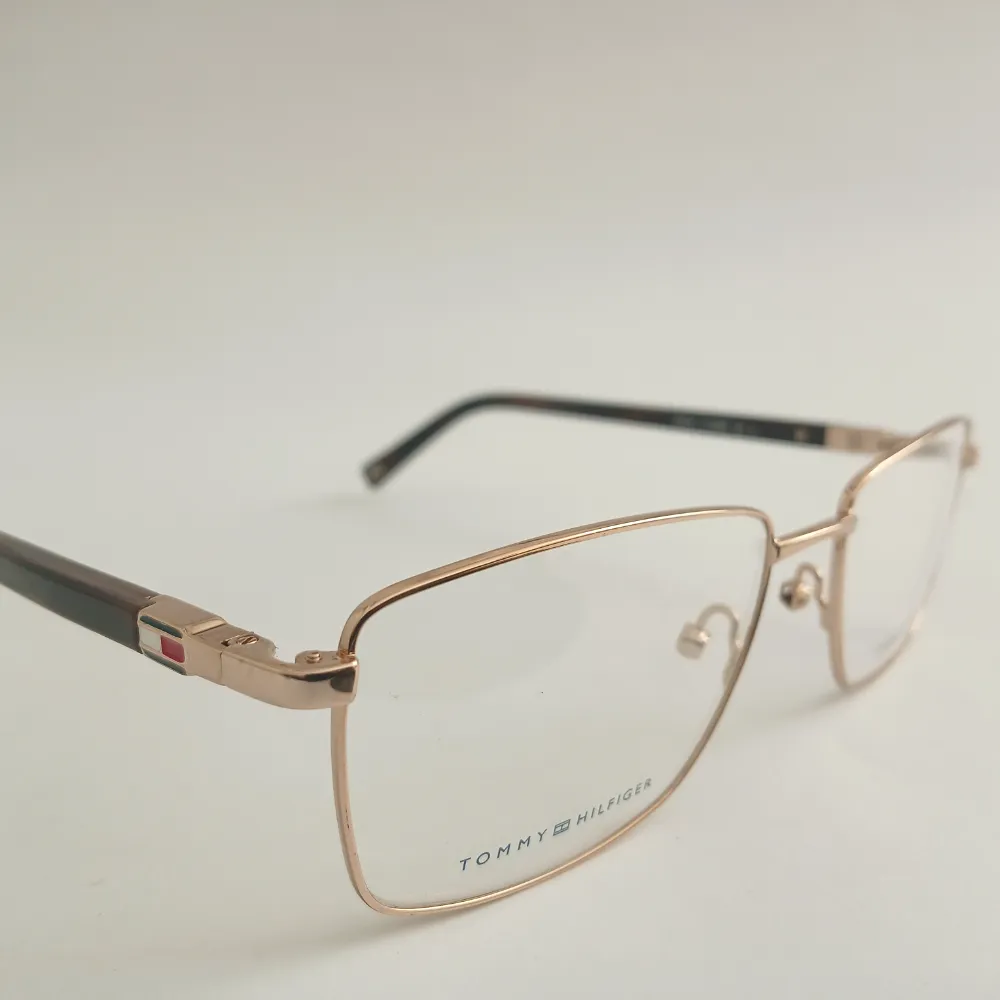 Men Women Rectangle Metal Acetate Goldbrown Medium Eyeglasses Efsmpum3 03 by Eye9 Optics