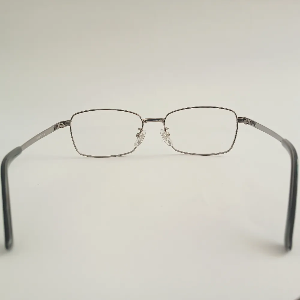Men Women Rectangle Metal Acetate Greyblack Medium Eyeglasses Efsmpum1 05 by Eye9 Optics