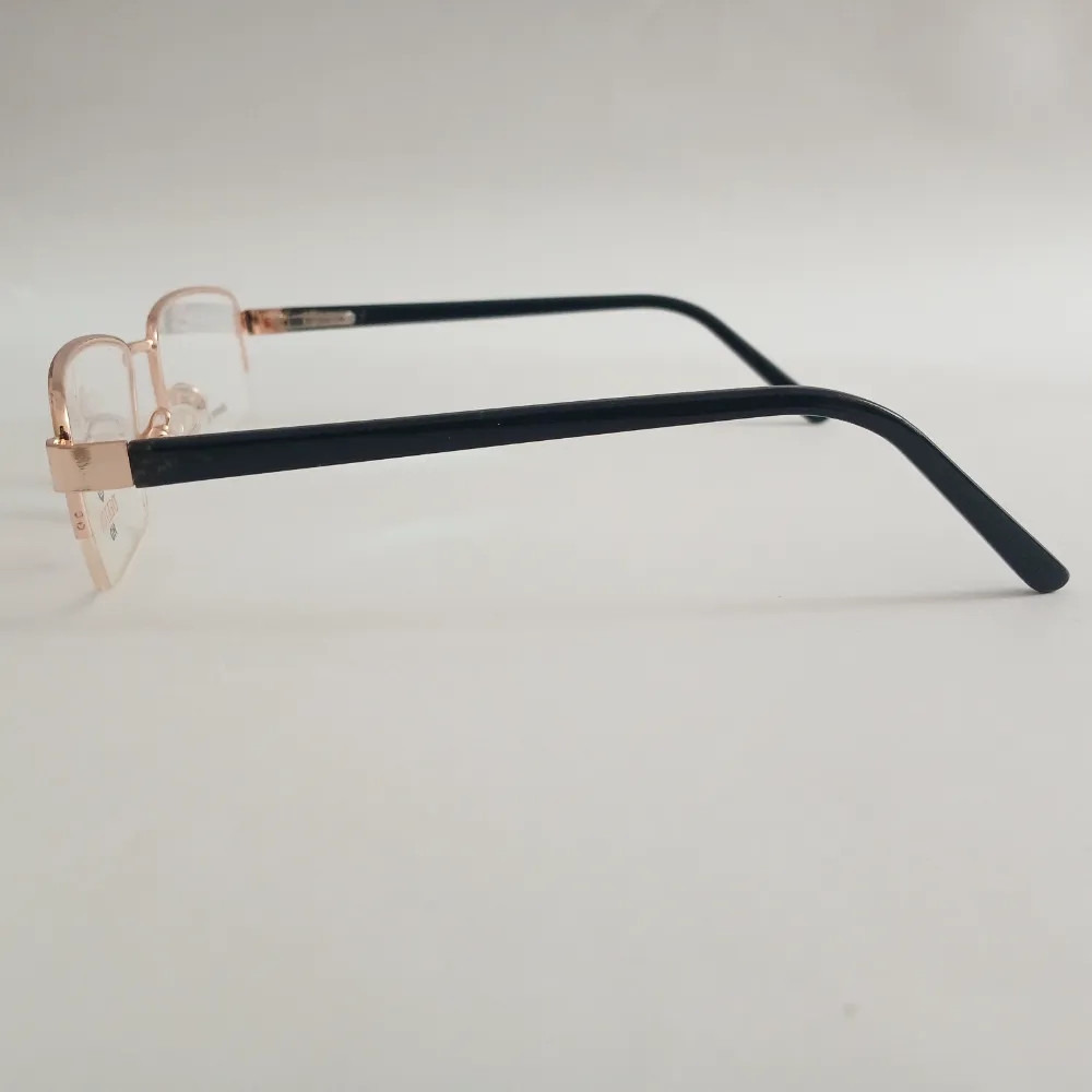 Men Women Rectangle Metal Acetate Halfrim Goldblack Large Eyeglasses Ehsmpul2 04 by Eye9 Optics