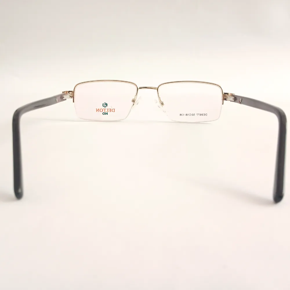 Men Women Rectangle Metal Acetate Halfrim Goldbrownblack Medium Eyeglasses Ehsmpum4 05 by Eye9 Optics