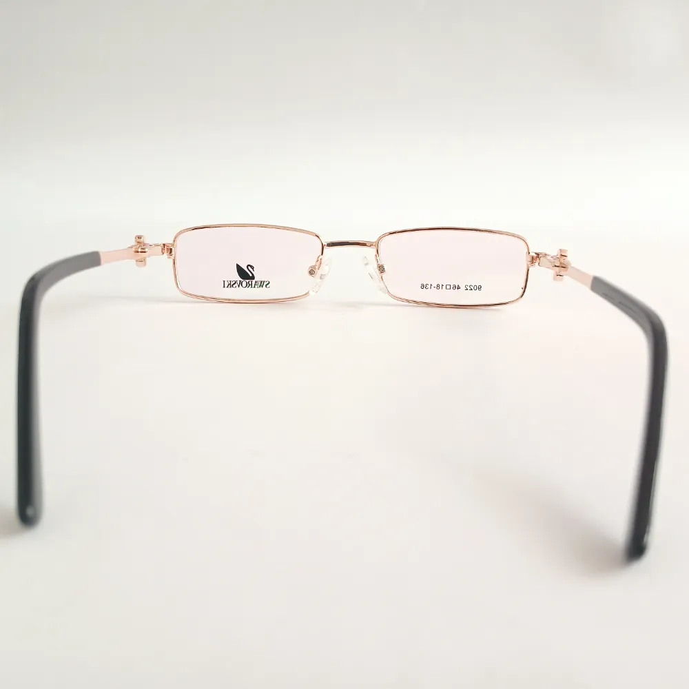 Men Women Rectangle Metal Goldblack Small Eyeglasses EfsmuS1 05 by Eye9 Optics