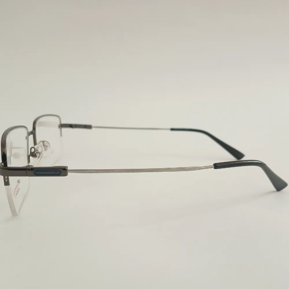 Men Women Rectangle Metal Halfrim Greygreysilver Large Eyeglasses Ehsmul2 04 by Eye9 Optics